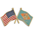 Delaware & USA Flag Pin